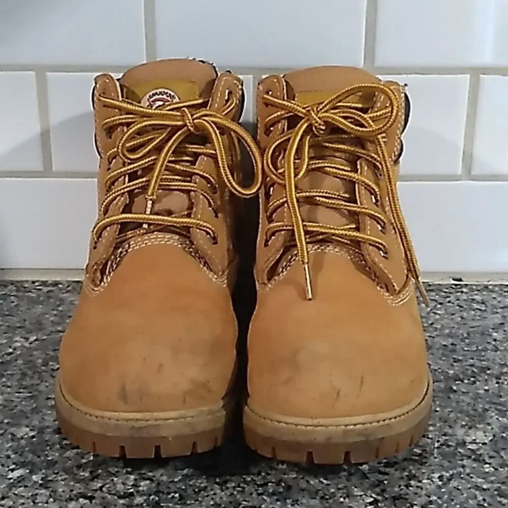 Brahma Men's Leather Tan Oil Resistant Steel Toe Work Boots. Size 7